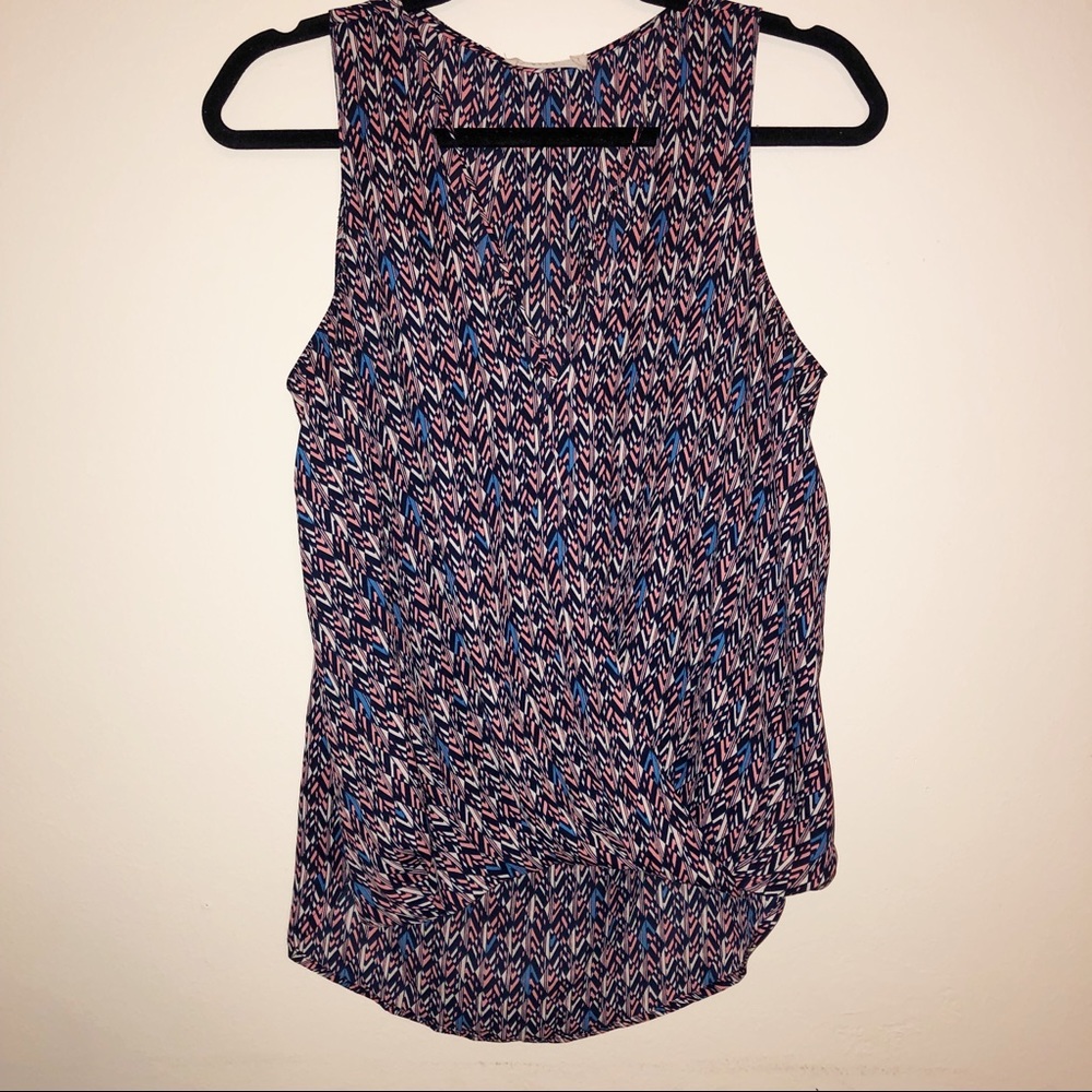 Lush Pink and Blue Tank Top